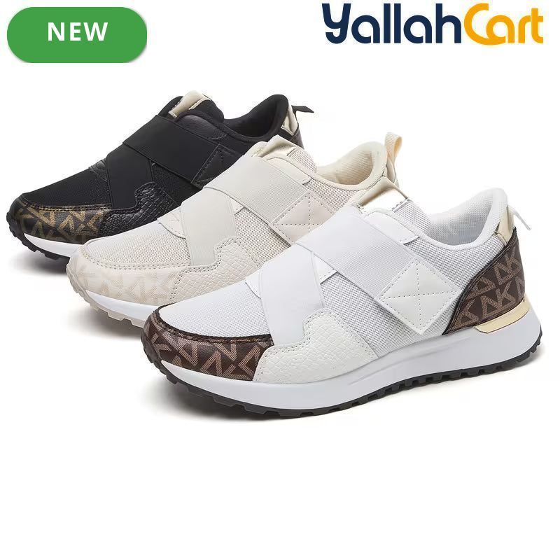 Desai Women's Color-Block Slip-On Sneakers – Breathable Mesh, Soft Sole, Casual Walking Shoes