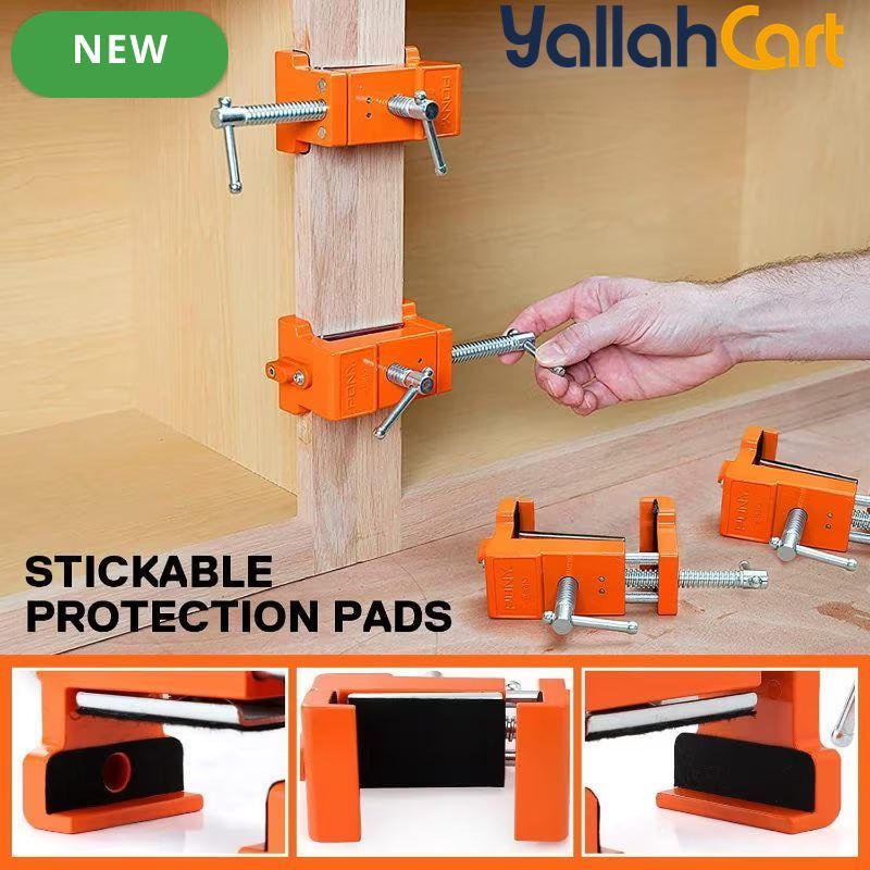 4-Pack Cabinet Clamps - Style 4, Aluminum Alloy Face Frame Clamps for Cabinet Installation, Adjustable Woodworking Clamps for Cabinet Assembly, Carpentry & DIY Projects