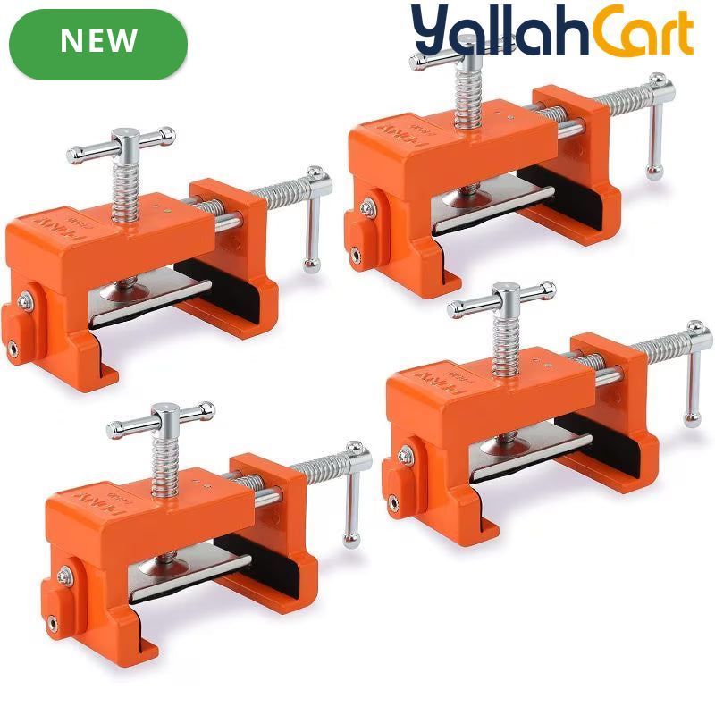 4-Pack Cabinet Clamps - Style 4, Aluminum Alloy Face Frame Clamps for Cabinet Installation, Adjustable Woodworking Clamps for Cabinet Assembly, Carpentry & DIY Projects