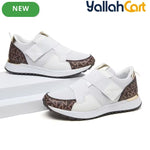Desai Women's Color-Block Slip-On Sneakers – Breathable Mesh, Soft Sole, Casual Walking Shoes