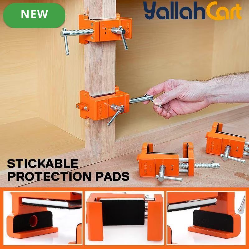 4-Pack Cabinet Clamps - Style 4, Aluminum Alloy Face Frame Clamps for Cabinet Installation, Adjustable Woodworking Clamps for Cabinet Assembly, Carpentry & DIY Projects