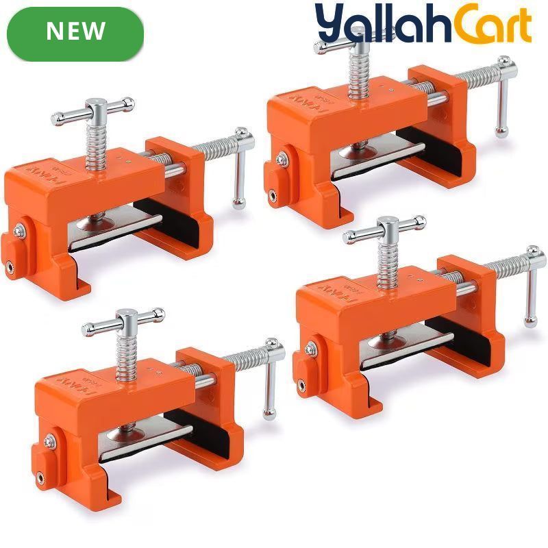 4-Pack Cabinet Clamps - Style 4, Aluminum Alloy Face Frame Clamps for Cabinet Installation, Adjustable Woodworking Clamps for Cabinet Assembly, Carpentry & DIY Projects