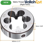 1pc M25 x 1.5 Metric Adjustable Thread Die - Steel Round Die, Right-Hand Threading Tool, External Thread Repair, Correcting & Cleaning Tool for Metal & Plastic