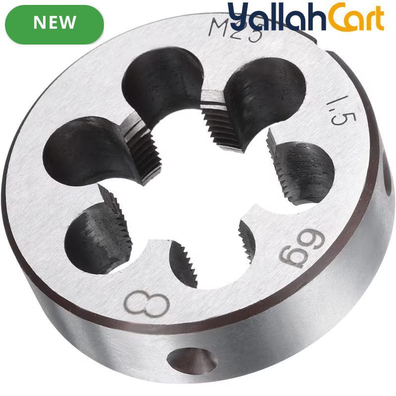 1pc M25 x 1.5 Metric Adjustable Thread Die - Steel Round Die, Right-Hand Threading Tool, External Thread Repair, Correcting & Cleaning Tool for Metal & Plastic