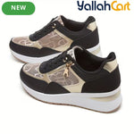 Women's Fashionable Casual Sneakers – Breathable Mesh, Soft Sole, Raised Platform