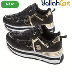 Women's Casual Running Sneakers – Raised Sole, Comfortable Spring Footwear