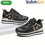 Women's Casual Running Sneakers – Raised Sole, Comfortable Spring Footwear
