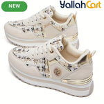 Women's Casual Running Sneakers – Raised Sole, Comfortable Spring Footwear