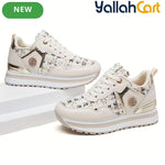 Women's Casual Running Sneakers – Raised Sole, Comfortable Spring Footwear