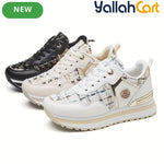 Women's Casual Running Sneakers – Raised Sole, Comfortable Spring Footwear