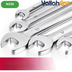 12pcs Flexible Ratchet Wrench Set (8mm-19mm) (silver/gray) - Metric Combo Flex-Head Spanner Kit, Chrome Vanadium Steel with Storage Box