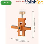 2-in-1 Cabinet Door Installation Template (Orange) - Aluminum Alloy Quick Mounting Jig with 7-40mm Range, Precision Woodworking Positioning Tool Set