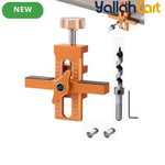 2-in-1 Cabinet Door Installation Template (Orange) - Aluminum Alloy Quick Mounting Jig with 7-40mm Range, Precision Woodworking Positioning Tool Set