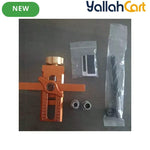 2-in-1 Cabinet Door Installation Template (Orange) - 6/8/10mm Perforated Mounting Jig with 7-40mm Range, Aluminum Alloy Woodworking Tool Kit