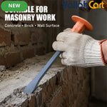 300mm Flat Masonry Chisel with Hand Guard (Gray) - 16 x 23mm Reinforced Hand Chisel for Concrete, Brick & Wall Work