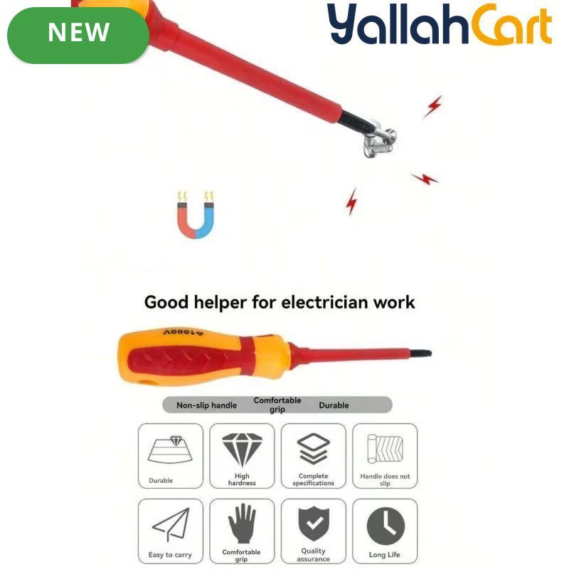 13-Piece Insulated Screwdriver Set – Multi-Color, 1000V Electrical Protection, Interchangeable Heads & Carrying Bag