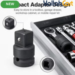 3/4-Inch Female to 1-Inch Male Impact Socket Adapter – Black, Chrome Molybdenum Steel Drive Converter for Impact Wrench & Breaker Bar