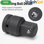 3/4-Inch Female to 1-Inch Male Impact Socket Adapter – Black, Chrome Molybdenum Steel Drive Converter for Impact Wrench & Breaker Bar