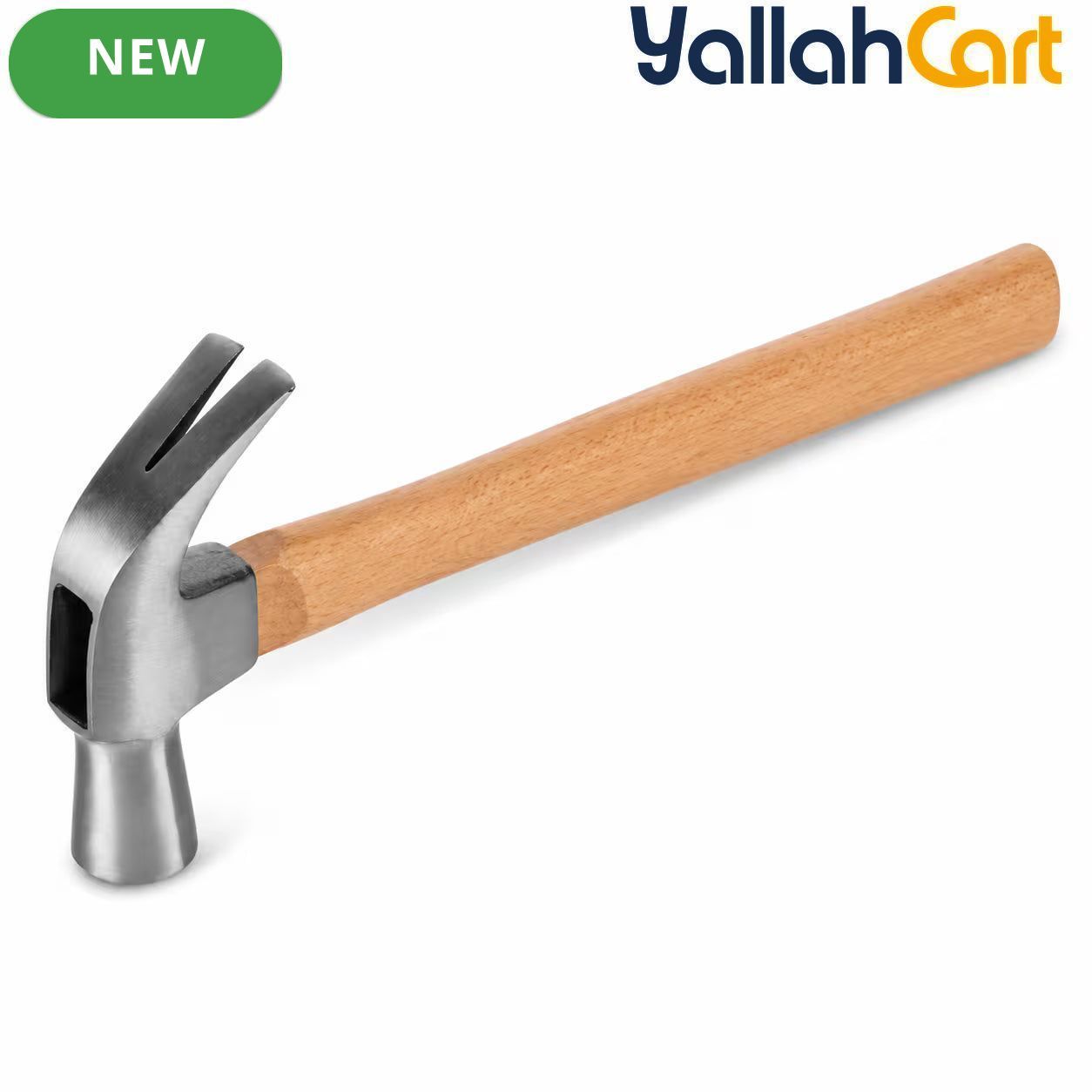 450g Claw Hammer – Natural Wood, Steel Head, Curved Nail Pulling Claw, Wooden Handle for Carpentry, Home Repair, Workshop & DIY