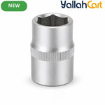 1/2-Inch Socket – Silver, 1/2-Inch Square Drive, 6-Point CR-V Chrome Vanadium Steel Socket for Ratchet, Breaker Bar & Automotive Repair