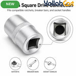 1/2-Inch Socket – Silver, 1/2-Inch Square Drive, 6-Point CR-V Chrome Vanadium Steel Socket for Ratchet, Breaker Bar & Automotive Repair