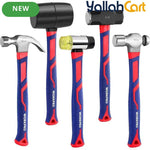 5pcs Hammer Set – Black & Silver, Fiberglass Handle with Forged Steel Heads for Construction, Carpentry, Workshop & DIY Projects