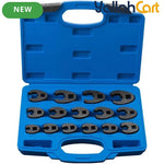 15pcs Socket Wrench Set – Silver, 8–24mm Metric Sockets with 3/8" & 1/2" Ratchets, Adapters & Extensions for Automotive Repair, Maintenance & DIY