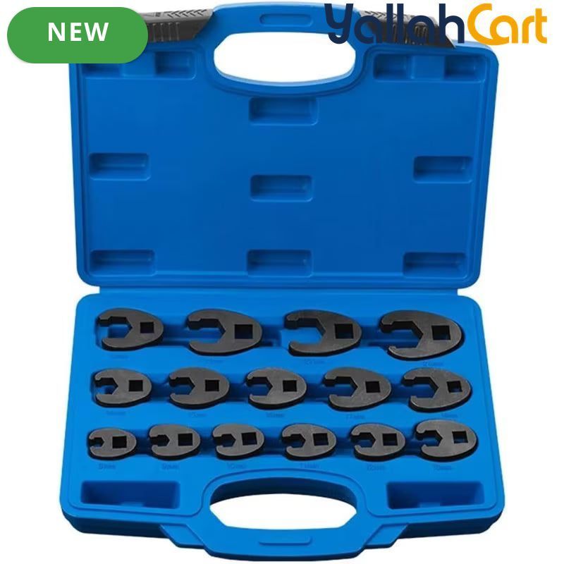 15pcs Socket Wrench Set – Silver, 8–24mm Metric Sockets with 3/8" & 1/2" Ratchets, Adapters & Extensions for Automotive Repair, Maintenance & DIY