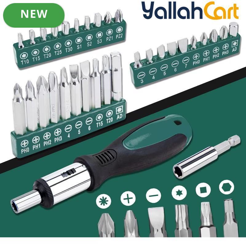 238pcs Home & Auto Tool Kit – Green, Complete Hand Tool Set with Storage Box, Wrenches, Sockets & Accessories for Garage, Home Repair & DIY Projects