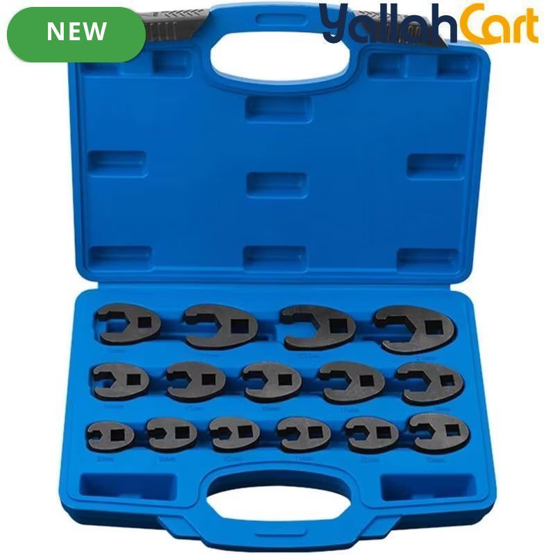 15pcs Socket Wrench Set – Silver, 8–24mm Metric Sockets with 3/8" & 1/2" Ratchets, Adapters & Extensions for Automotive Repair, Maintenance & DIY