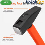 1500g Bench Hammer – Black & Silver, Fiberglass Handle with Rubber Grip and Heavy-Duty Steel Head for Workshop, Construction, Repair & DIY Use