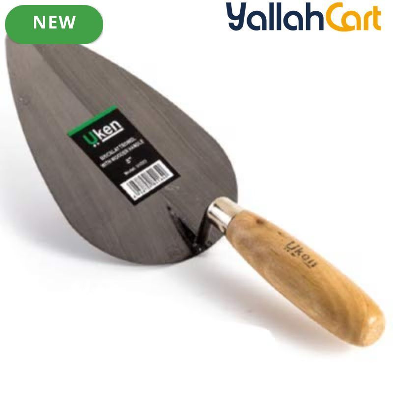 20.32cm Masonry Trowel – Silver & Black, Durable Steel Blade with Ergonomic Handle for Brickwork, Mortar, Plaster, Construction & DIY Use