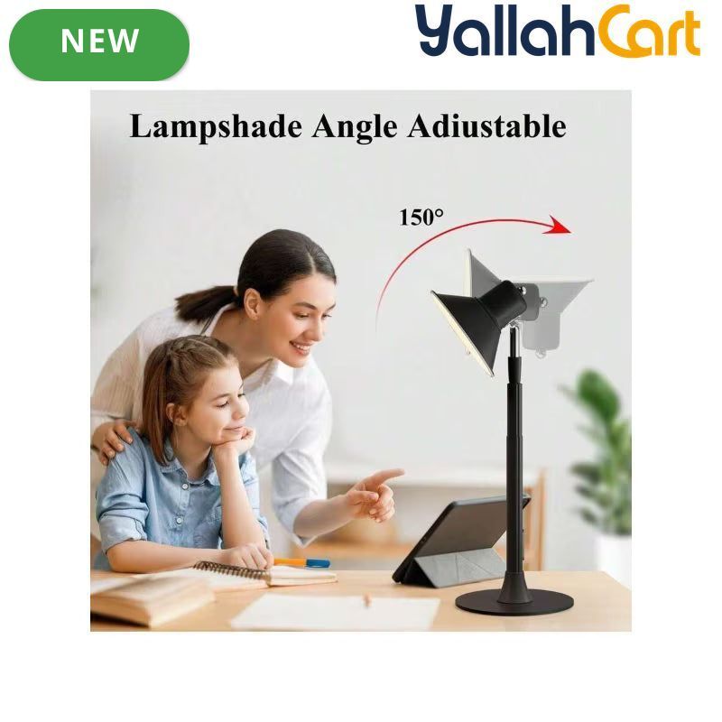 1pc Modern Floor Lamp - Black, USB Powered Dimmable Pole Lamp, Adjustable Height, Built-In USB Port, Downlight Design, Plug-and-Play Table & Floor Lamp for Living Room, Bedroom, Desk & Office