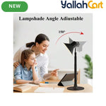 1pc Modern Floor Lamp - Black, USB Powered Dimmable Pole Lamp, Adjustable Height, Built-In USB Port, Downlight Design, Plug-and-Play Table & Floor Lamp for Living Room, Bedroom, Desk & Office