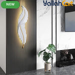 Modern Large Feather LED Wall Light - White, Remote Control, Semi-Recessed Ambient Sconce, Glass Shade, Decorative Wall-Mounted Light Fixture for Entrance Hall, Corridor, Aisle & Home