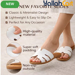 Women’s Low-Heel Slide Sandals – Cut-Out H-Strap Open-Toe Casual Shoes