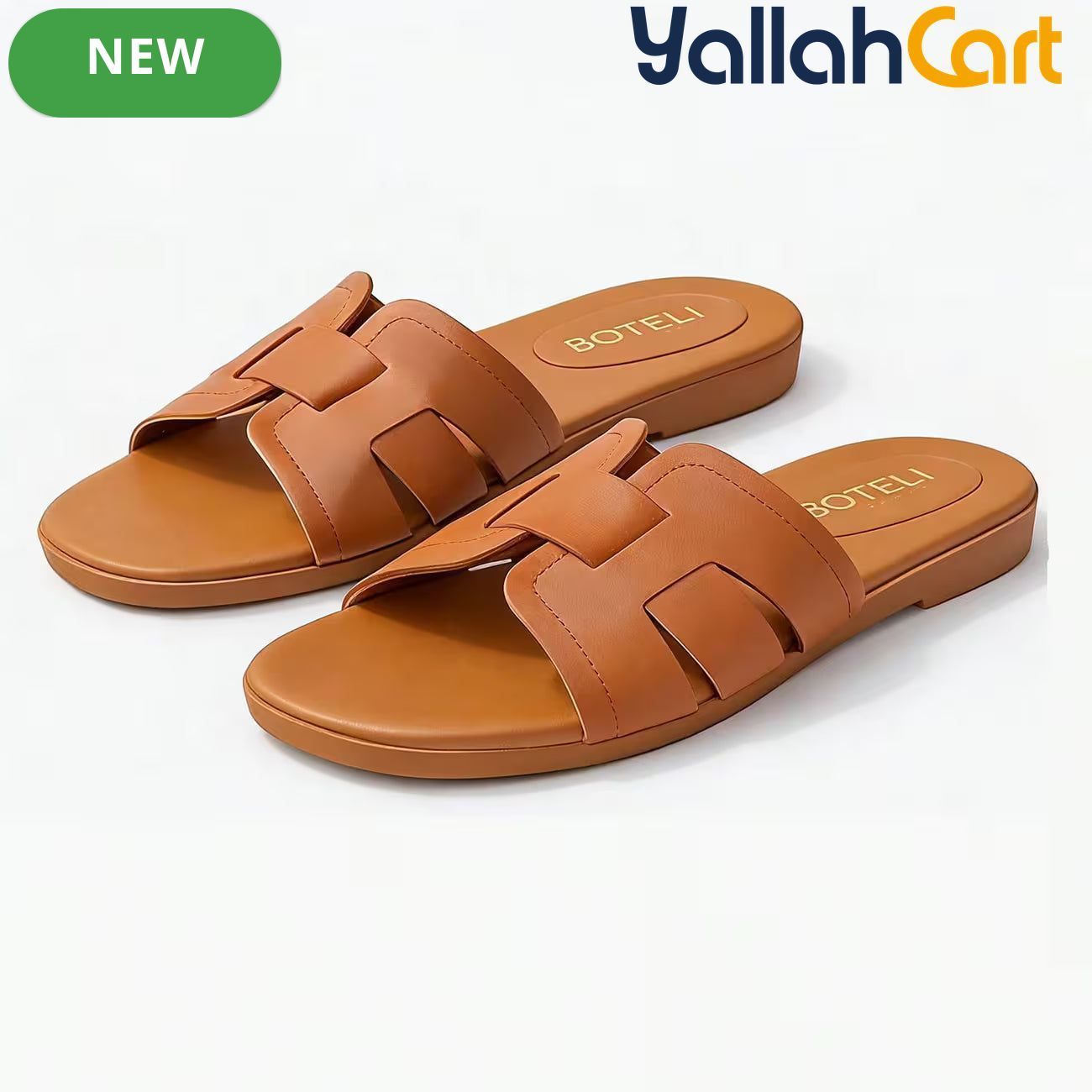 Women’s Low-Heel Slide Sandals – Cut-Out H-Strap Open-Toe Casual Shoes