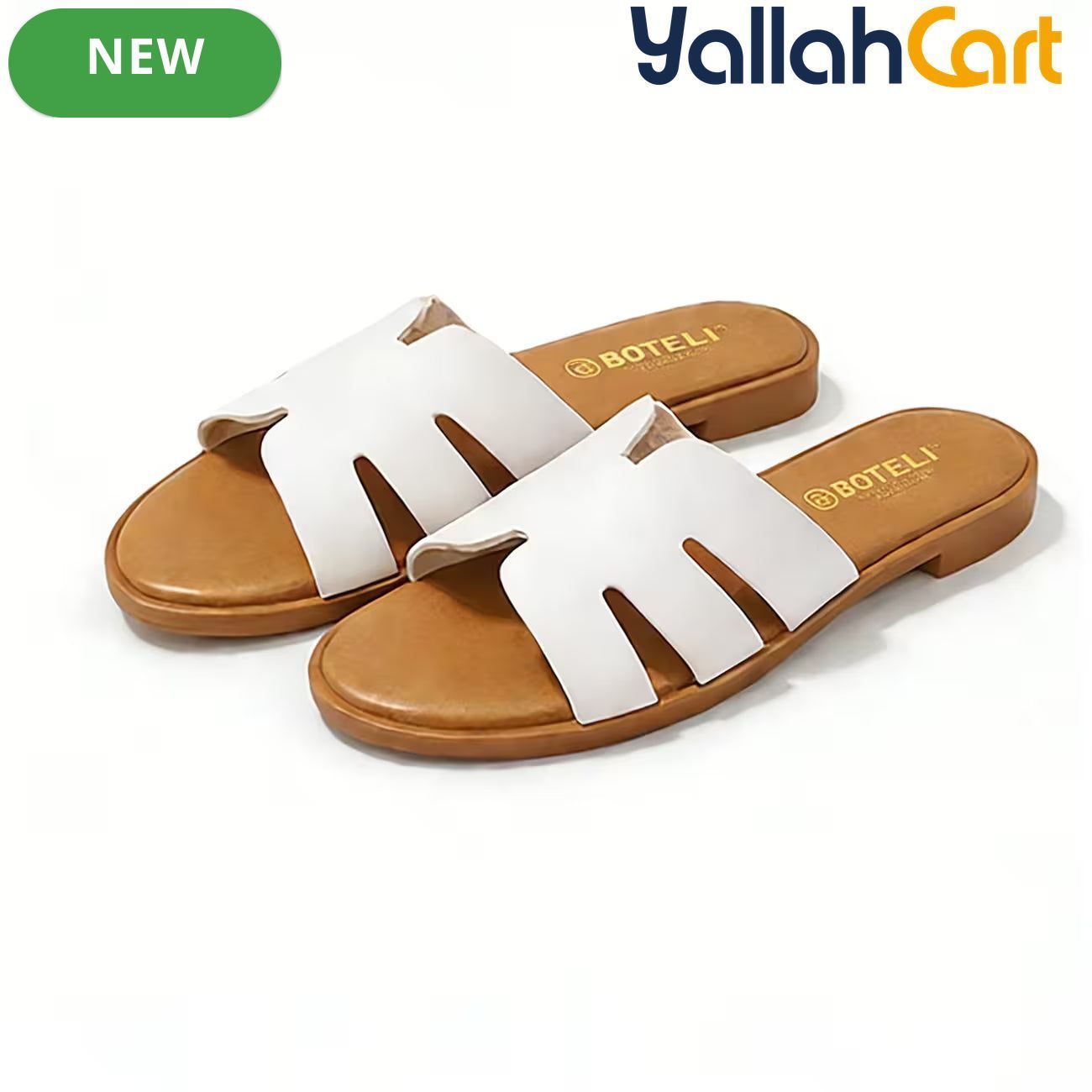 Women’s Low-Heel Slide Sandals – Cut-Out H-Strap Open-Toe Casual Shoes