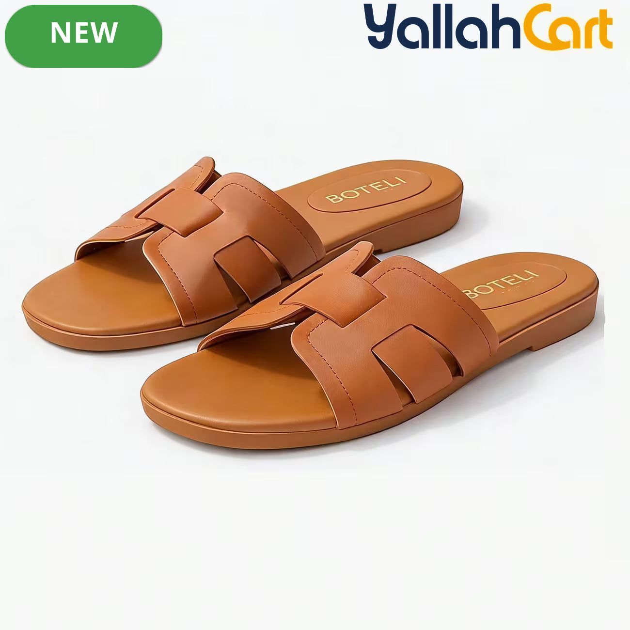 Women’s Low-Heel Slide Sandals – Cut-Out H-Strap Open-Toe Casual Shoes