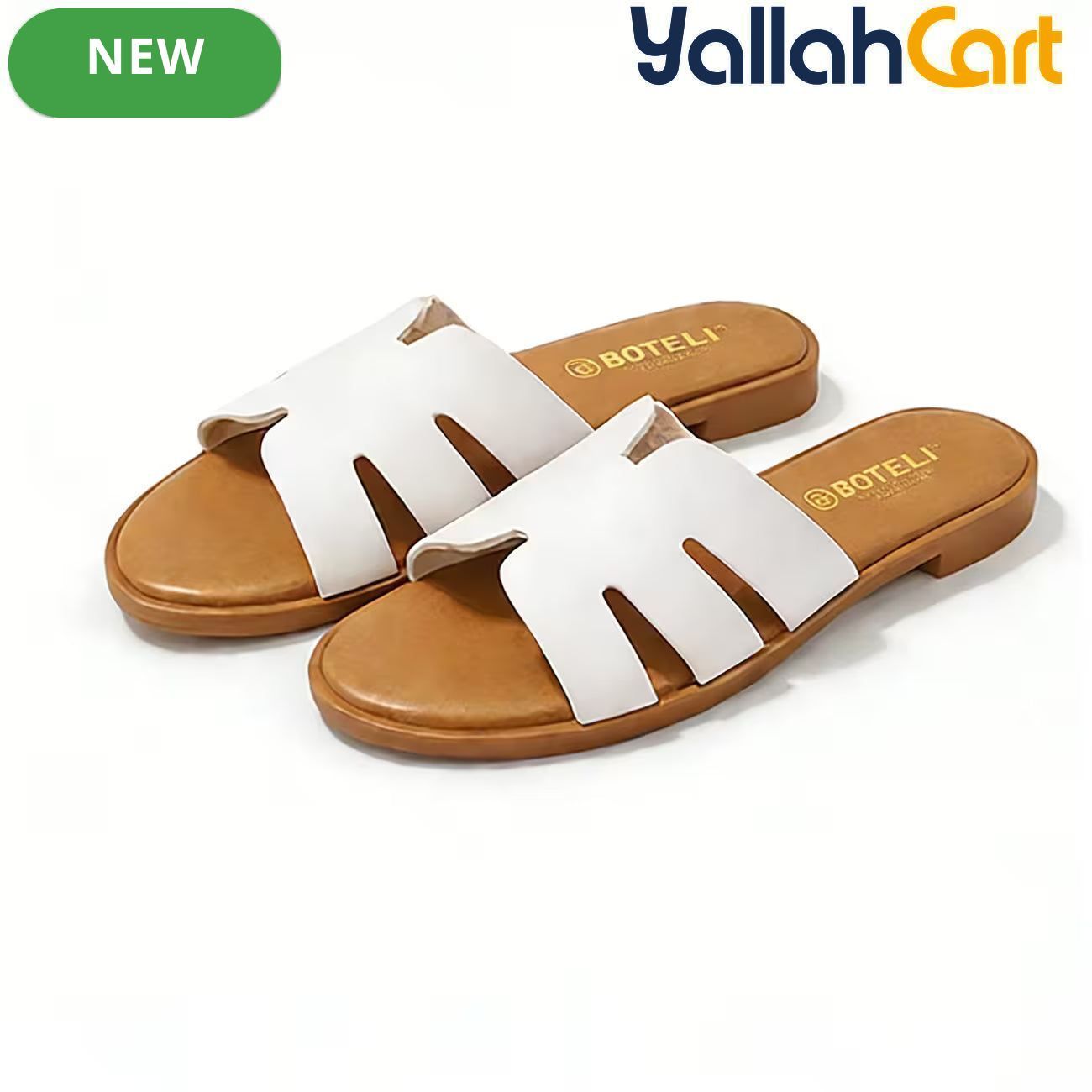 Women’s Low-Heel Slide Sandals – Cut-Out H-Strap Open-Toe Casual Shoes