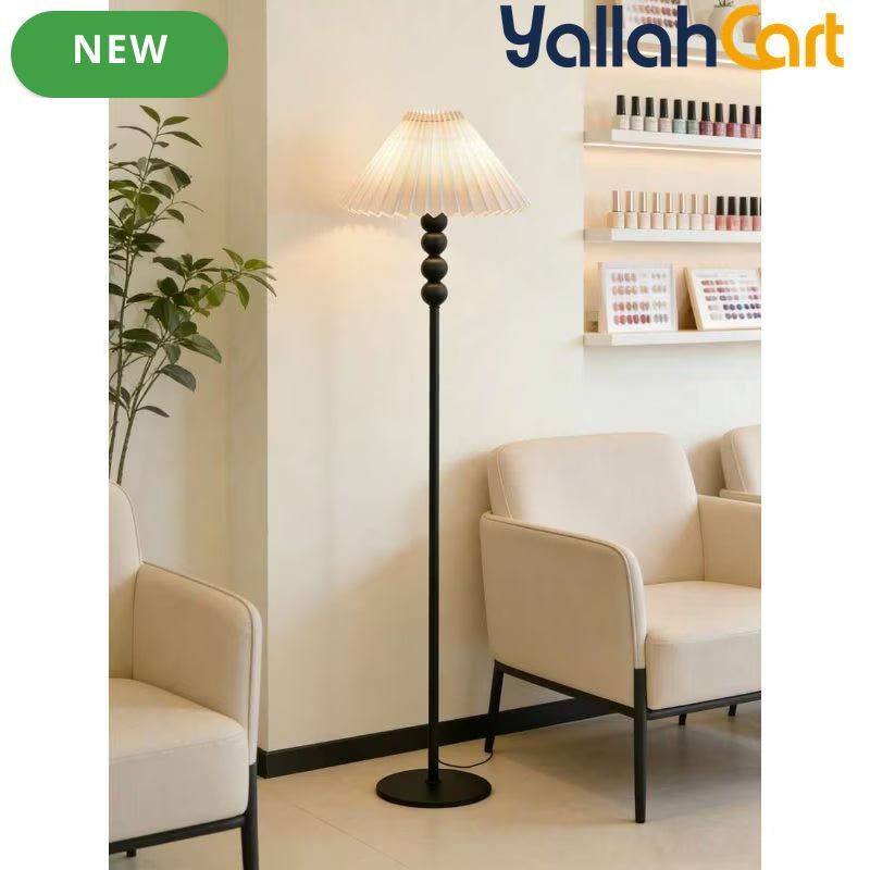 1pc Metal Floor Lamp - Black, 130cm Retro Style Pole Lamp, Modern High-End Standing Light, Easy Design for Living Room, Bedroom, TV Area, Dining Room & Home Decoration