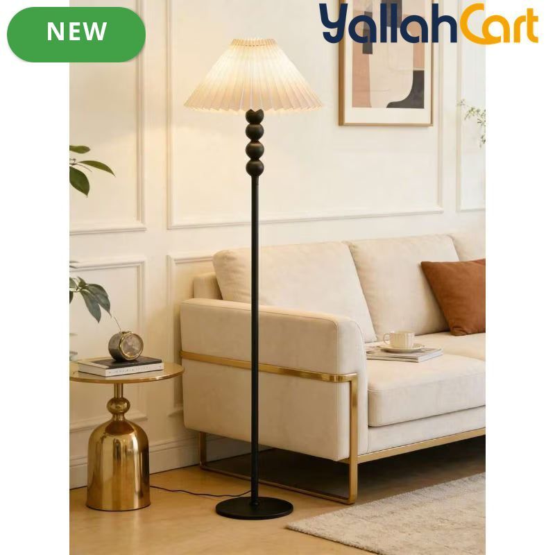 1pc Metal Floor Lamp - Black, 130cm Retro Style Pole Lamp, Modern High-End Standing Light, Easy Design for Living Room, Bedroom, TV Area, Dining Room & Home Decoration