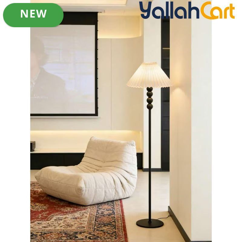 1pc Metal Floor Lamp - Black, 130cm Retro Style Pole Lamp, Modern High-End Standing Light, Easy Design for Living Room, Bedroom, TV Area, Dining Room & Home Decoration