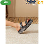 Women’s Buckle Studded Flat Sandals – Vintage Open-Toe Ankle-Strap Shoes