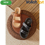 Women’s Buckle Studded Flat Sandals – Vintage Open-Toe Ankle-Strap Shoes