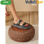 Women’s Buckle Studded Flat Sandals – Vintage Open-Toe Ankle-Strap Shoes