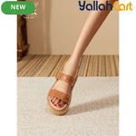 Women’s Buckle Studded Flat Sandals – Vintage Open-Toe Ankle-Strap Shoes