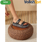 Women’s Buckle Studded Flat Sandals – Vintage Open-Toe Ankle-Strap Shoes