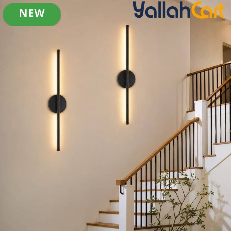 2pcs Rechargeable Wall Lamps - Black, 50cm LED Wireless Wall Sconces, Dimmable Light with Rechargeable Battery, Crystal Design, USB Powered, Modern Wall Lighting for Bedroom, Living Room & Hallway