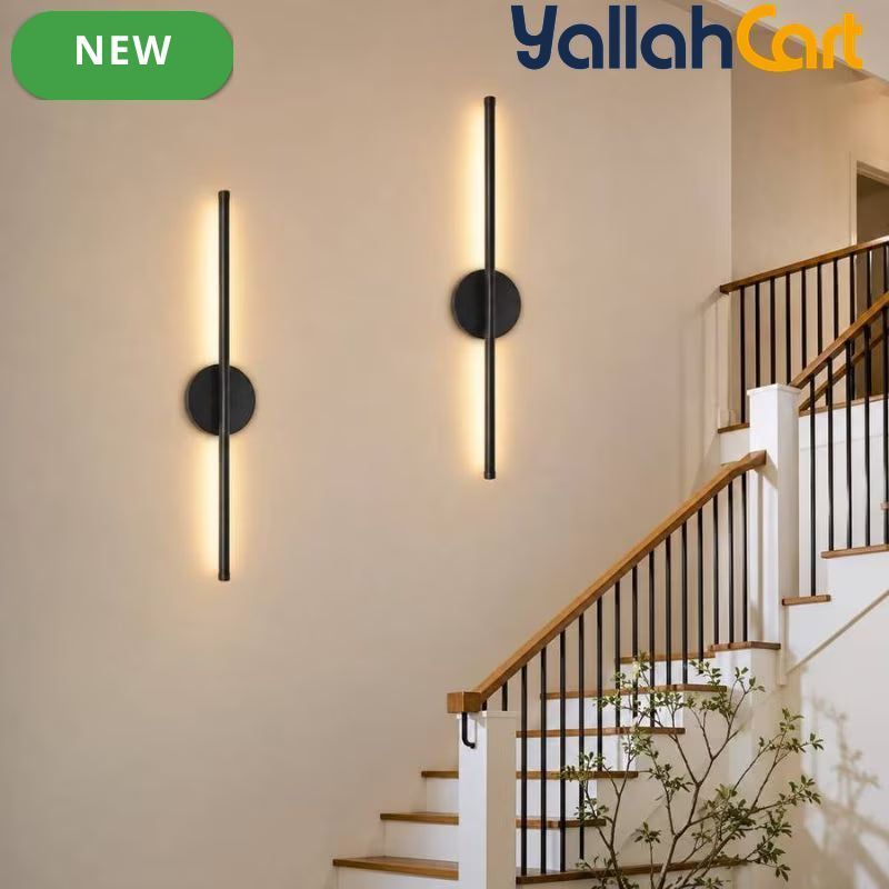 2pcs Rechargeable Wall Lamps - Black, 50cm LED Wireless Wall Sconces, Dimmable Light with Rechargeable Battery, Crystal Design, USB Powered, Modern Wall Lighting for Bedroom, Living Room & Hallway